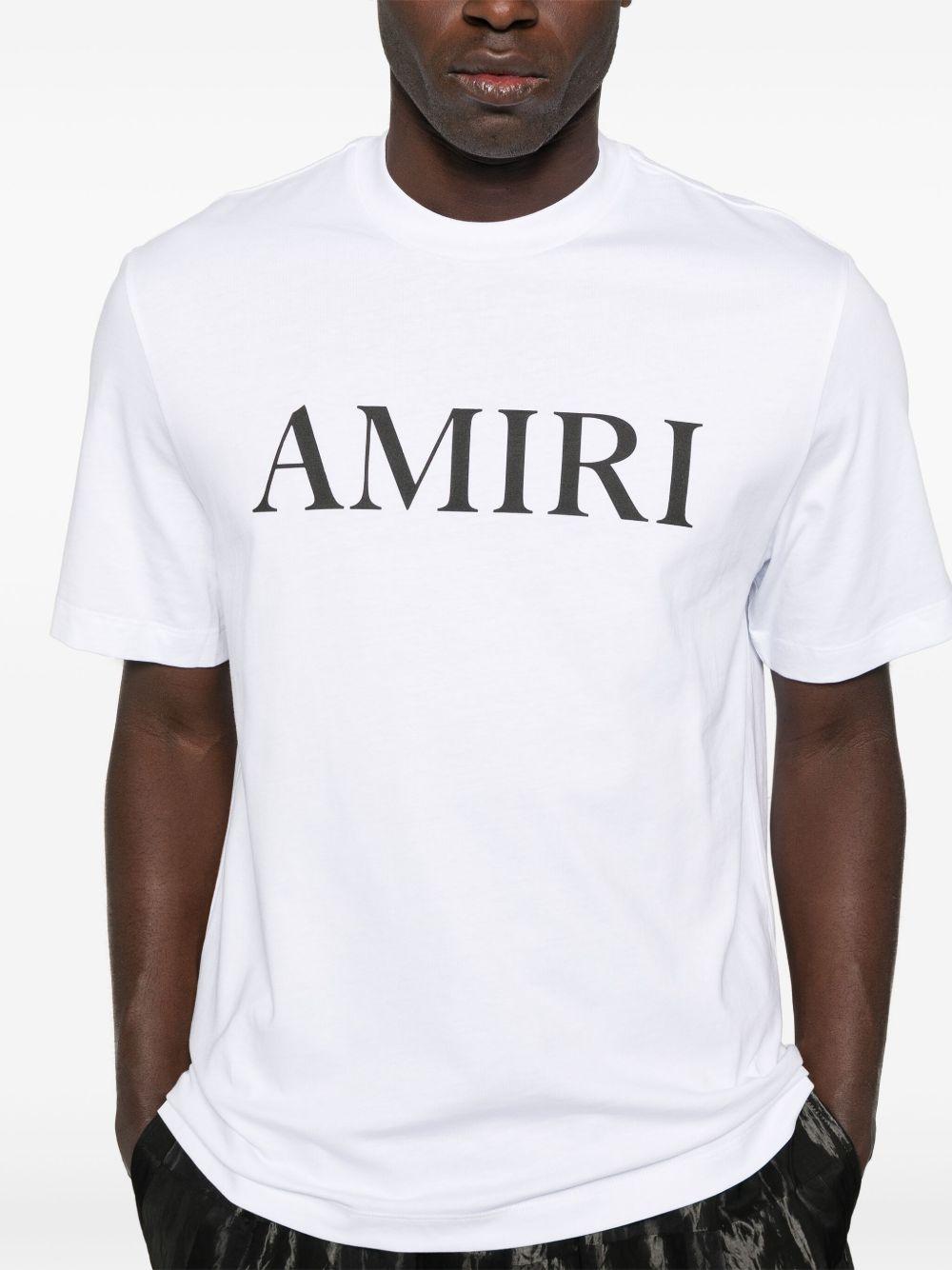T-shirt a maniche corte con logo  in bianco 