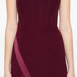 Abito senza spalline nefertiti in bordeaux The new arrivals ilkyaz ozel - donna 