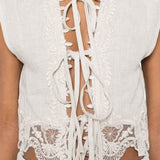 Top in pizzo in avorio Maurizio - donna 