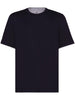 T-shirt con profili a contrasto in blu