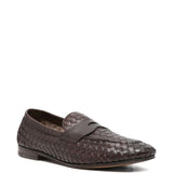 Mocassini intrecciata in marrone Henderson baracco - uomo 