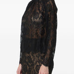 Blusa in pizzo in nero 