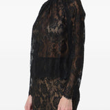 Blusa in pizzo in nero 