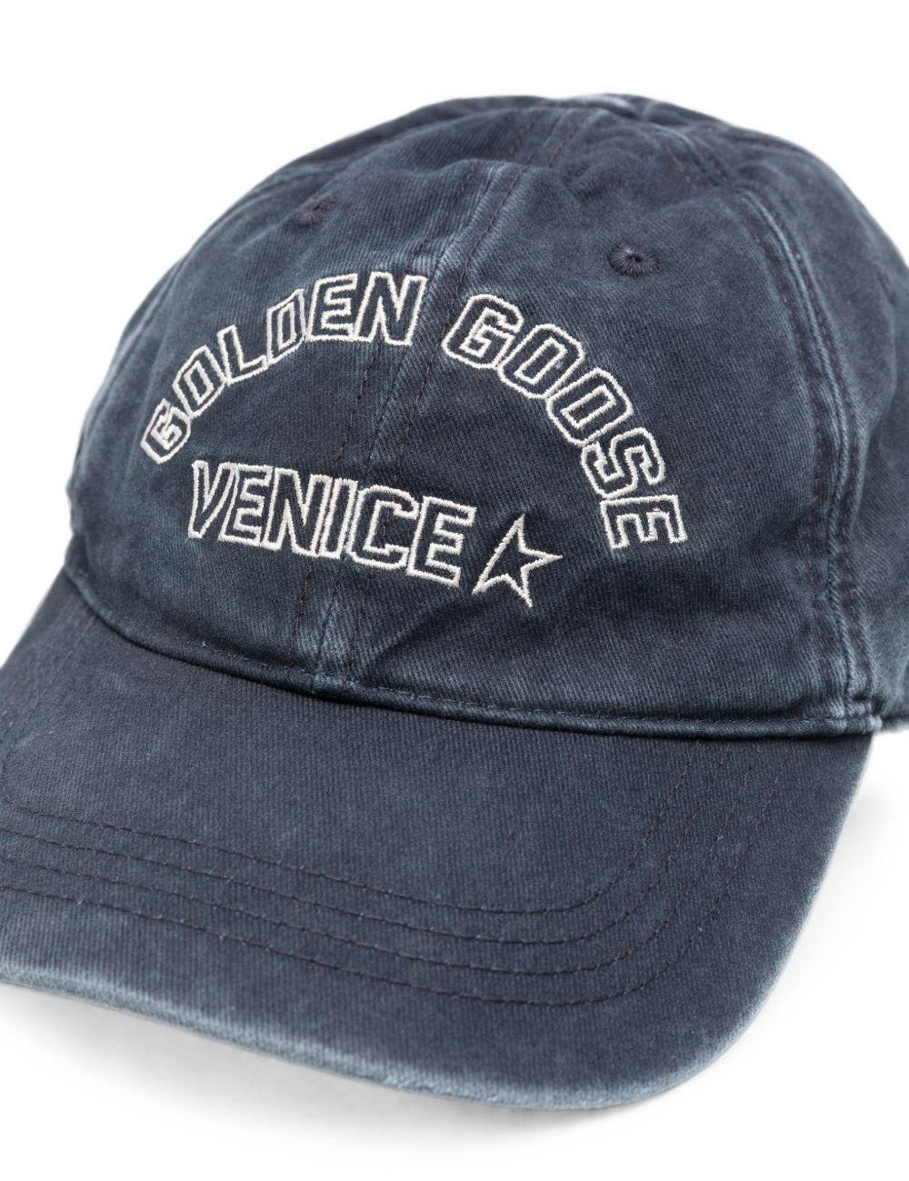 Cappello da baseball con logo in blu 