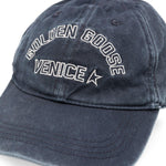 Cappello da baseball con logo in blu 