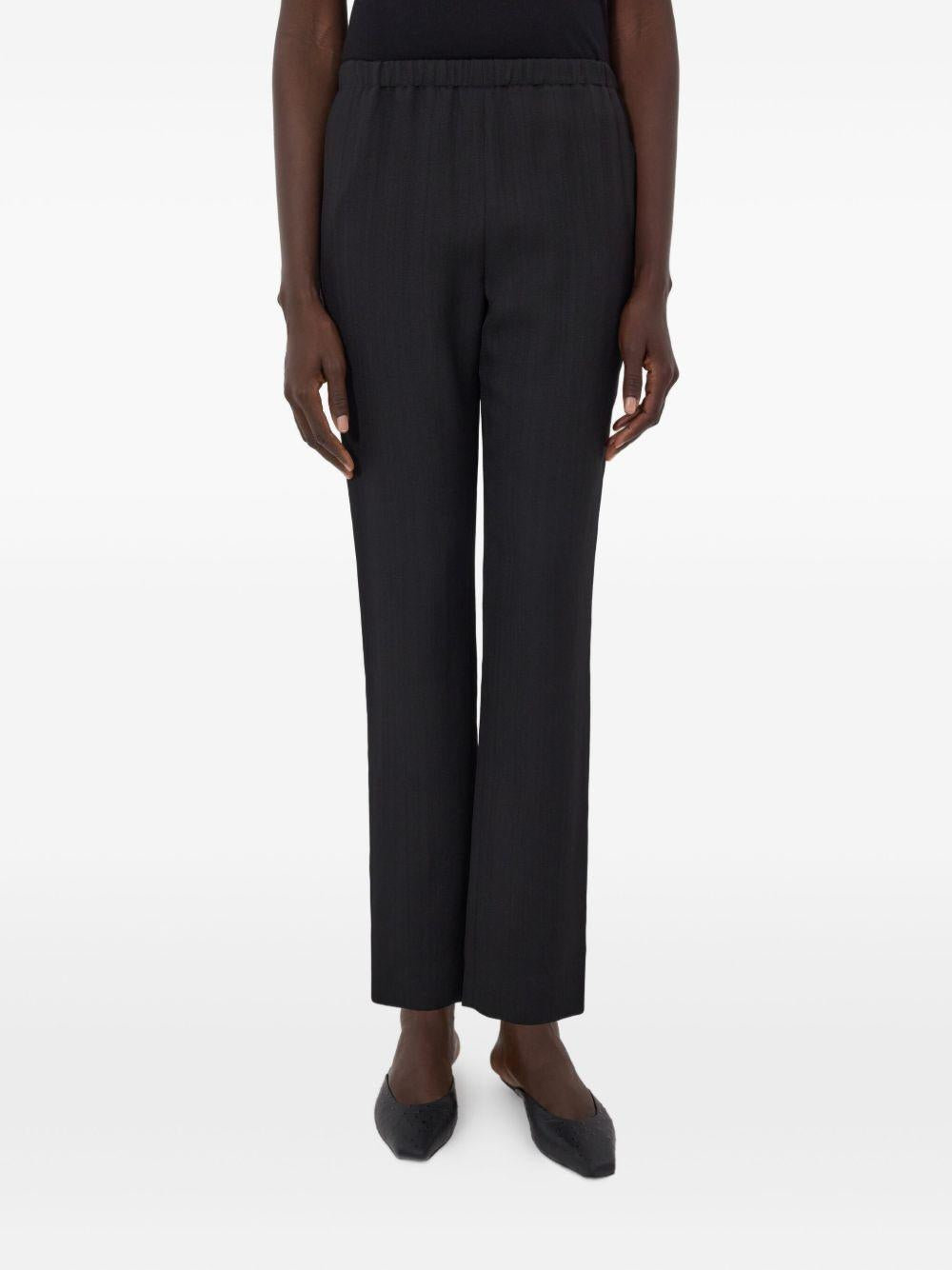 Pantaloni elasticizzati Scot in nero Loulou de saison - donna 