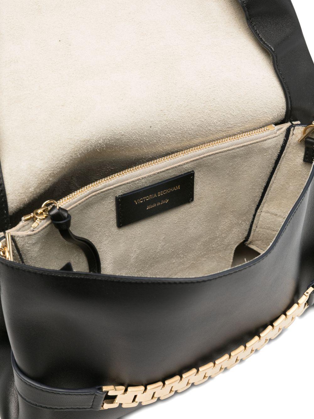 Borsa clutch con catena in nero Victoria Beckham - donna 
