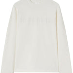 T-shirt con logo a maniche lunghe in bianco Jil sander - unisex 