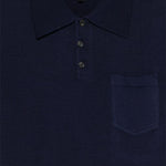Polo con tasca sul petto in blu A.P.C. - uomo 