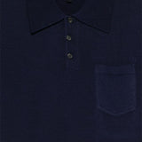 Polo con tasca sul petto in blu A.P.C. - uomo 