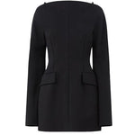 Abito corto in cadì angus in nero Maxmara sportmax - donna 
