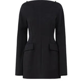 Abito corto in cadì angus in nero Maxmara sportmax - donna 