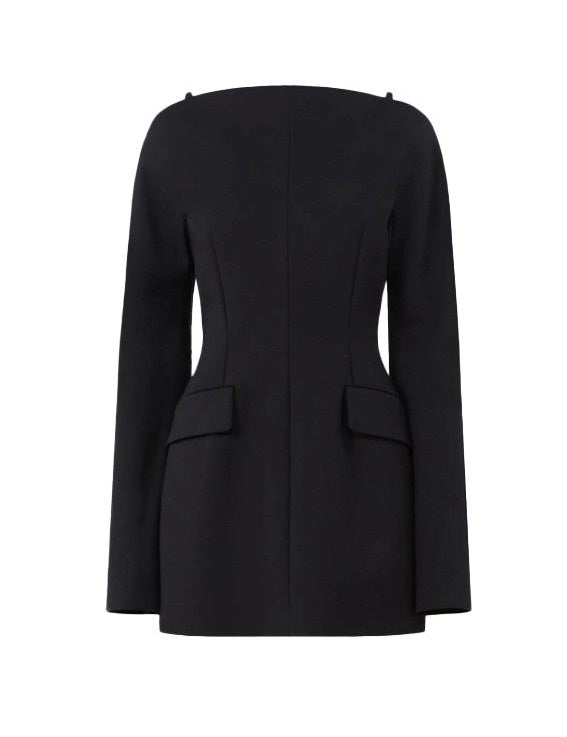 Abito corto in cadì angus in nero Maxmara sportmax - donna 