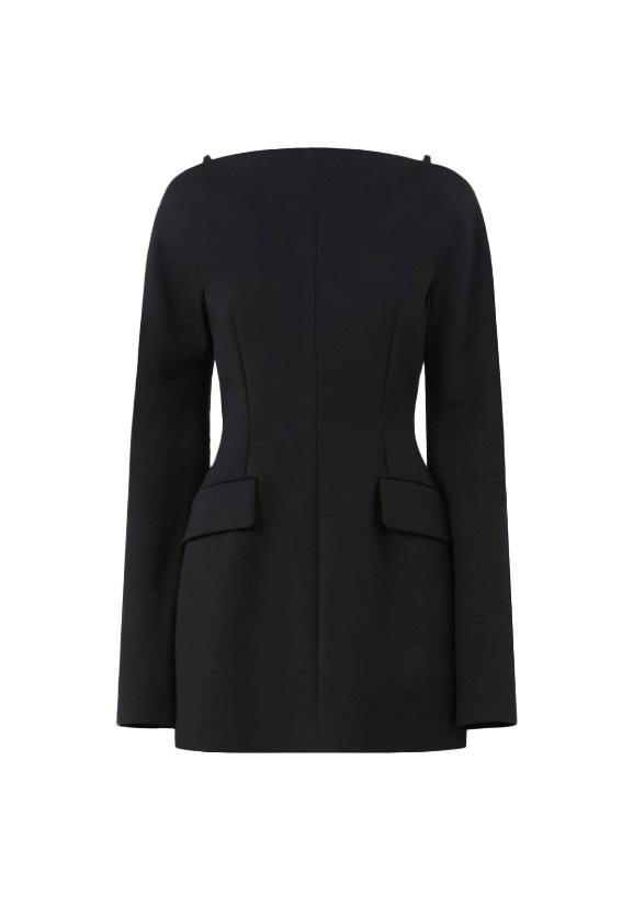 Abito corto in cadì angus in nero Maxmara sportmax - donna 