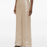 Pantaloni in lurex in beige Brunello cucinelli - donna 