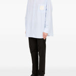 Camicia a righe in celeste Mm6 maison margiela - uomo 