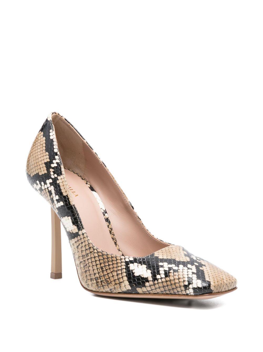 Decollete con tacco a punta quadrata in stampa animalier Le silla - donna 