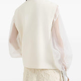 Gilet senza tasche in bianco Brunello cucinelli - donna 