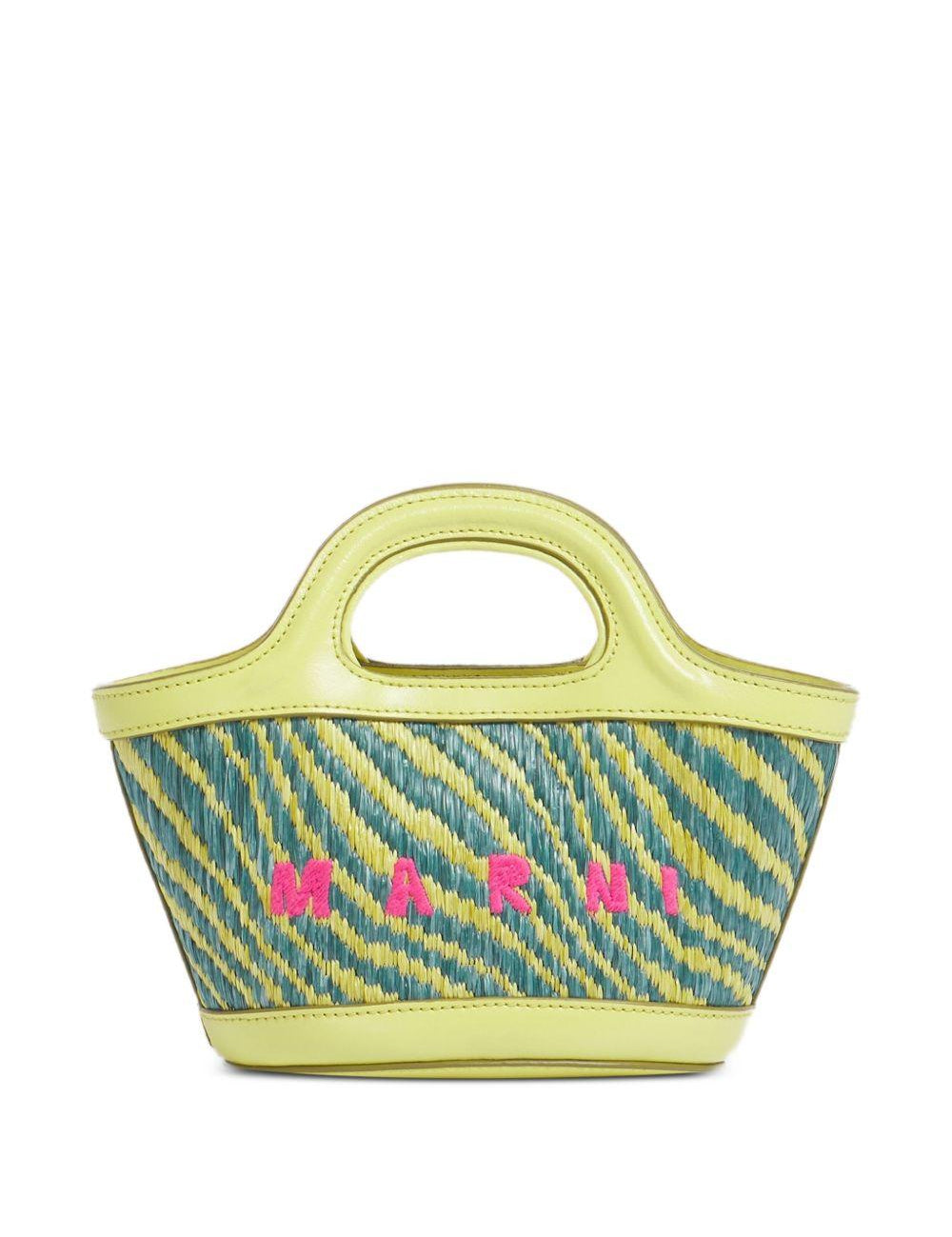 Borsa con logo tropicalia in giallo Marni - donna 