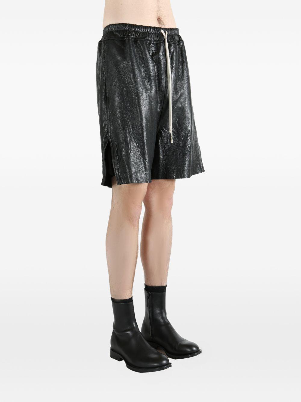 Shorts con coulisse in nero Rick owens - uomo 