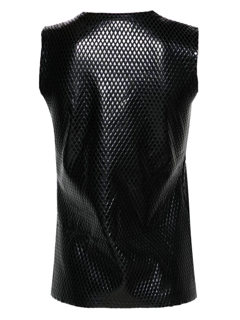 Canotta a rombi in nero di Junya watanabe - donna 