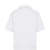 Camicia a mezza manica con stampa monogram in bianco Casablanca - uomo 