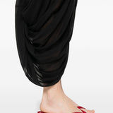 Gonna drapeggiata cocoon in nero Toteme - donna 