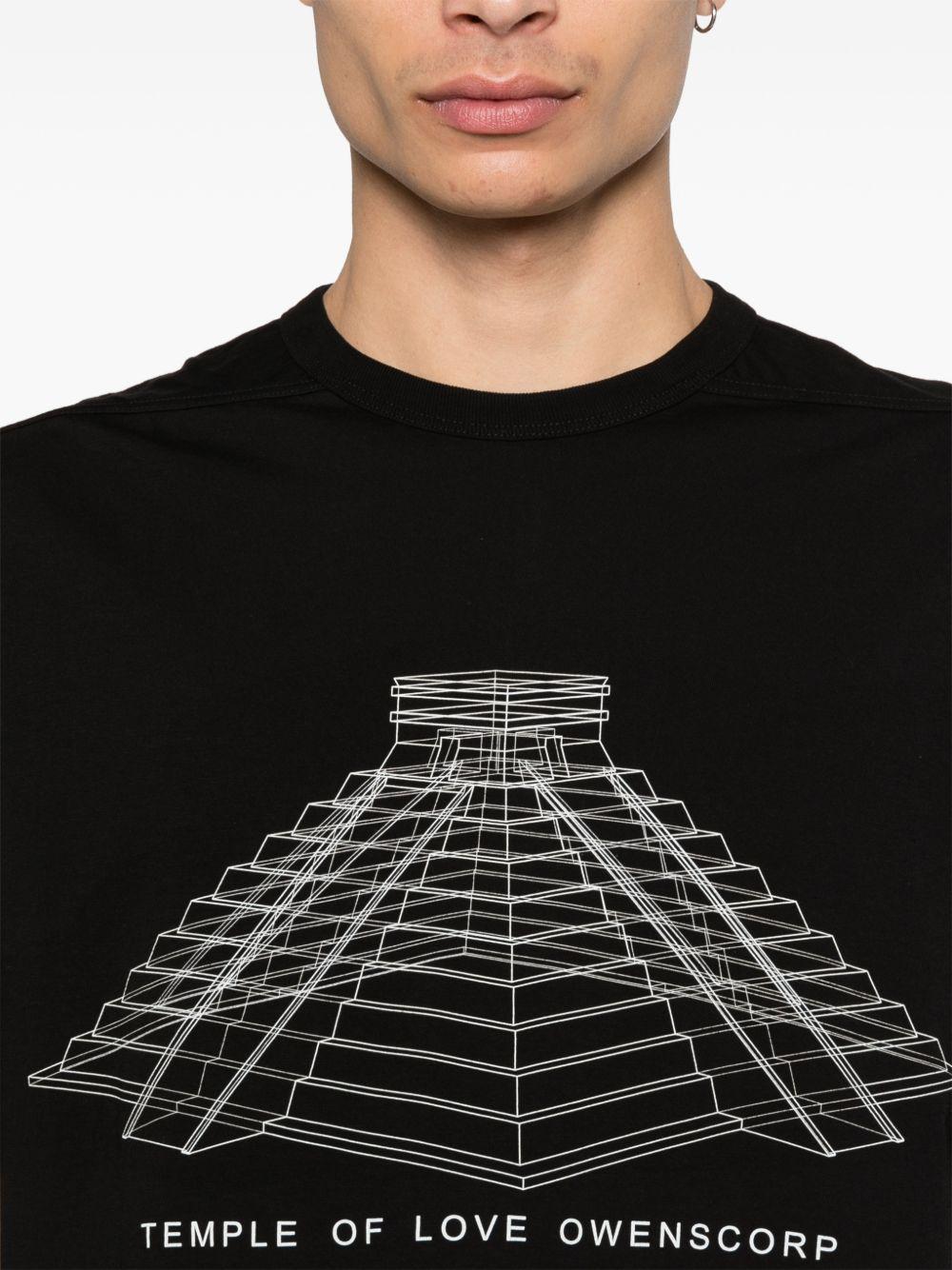 T-shirt con grafica in nero Rick owens - uomo 