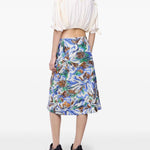 Gonna midi con paillettes multicolore Rabanne - donna 