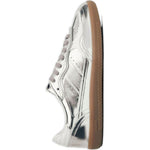 Sneakers Tb.490 pelle metallizzata argento 