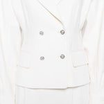 Giacca doppiopetto con decorazione in bianco Alessandra Rich - donna 