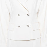 Giacca doppiopetto con decorazione in bianco Alessandra Rich - donna 