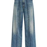 Jeans con inserti in blu Mm6 maison margiela - uomo 