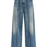 Jeans con inserti in blu Mm6 maison margiela - uomo 