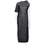 Abito midi con ruches in nero Uma Wang - donna 