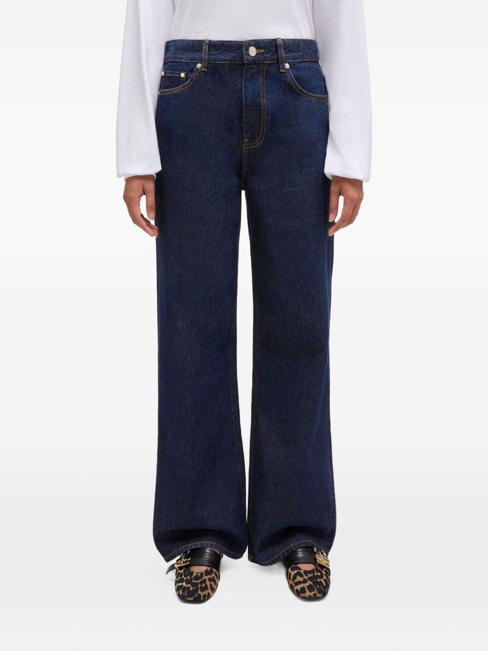 Jenas a gamba dritta in blu Ganni - donna 