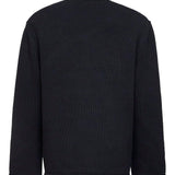 Maglione in maglia con zip sulla spalla in nero OAMC PEACEMAKER - uomo 