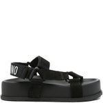 Sandali con cinturino e platform in nero Moschino- donna 