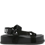 Sandali con cinturino e platform in nero Moschino- donna 