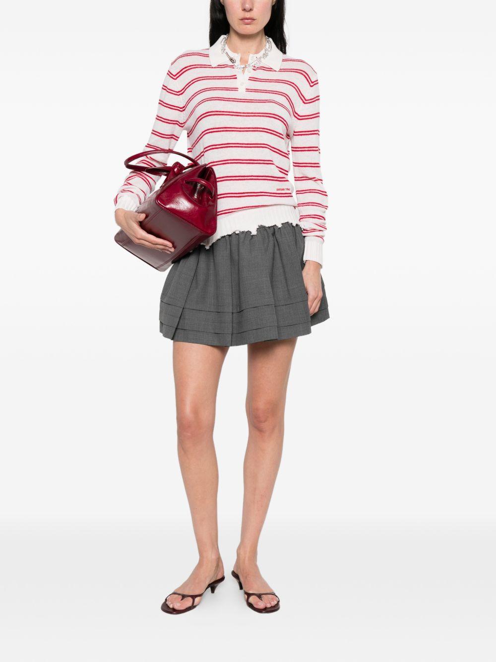 Polo a righe in bianco e rosso Shushu/tong - donna 