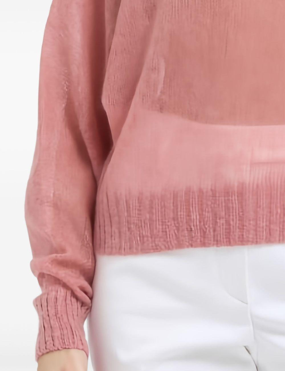 Maglione a maniche lunghe in rosa Brunello cucinelli - uomo 