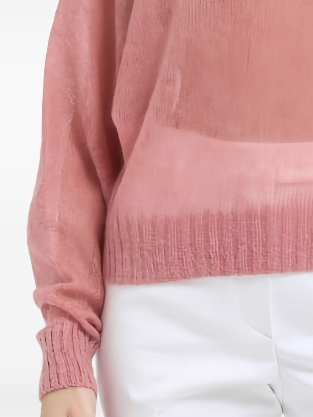 Maglione a maniche lunghe in rosa Brunello cucinelli - uomo 