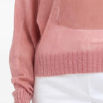 Maglione a maniche lunghe in rosa Brunello cucinelli - uomo 