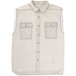 Gilet con tasca sfilacciata in grigio Rick owens drkshdw - uomo 