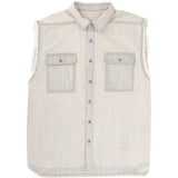 Gilet con tasca sfilacciata in grigio Rick owens drkshdw - uomo 