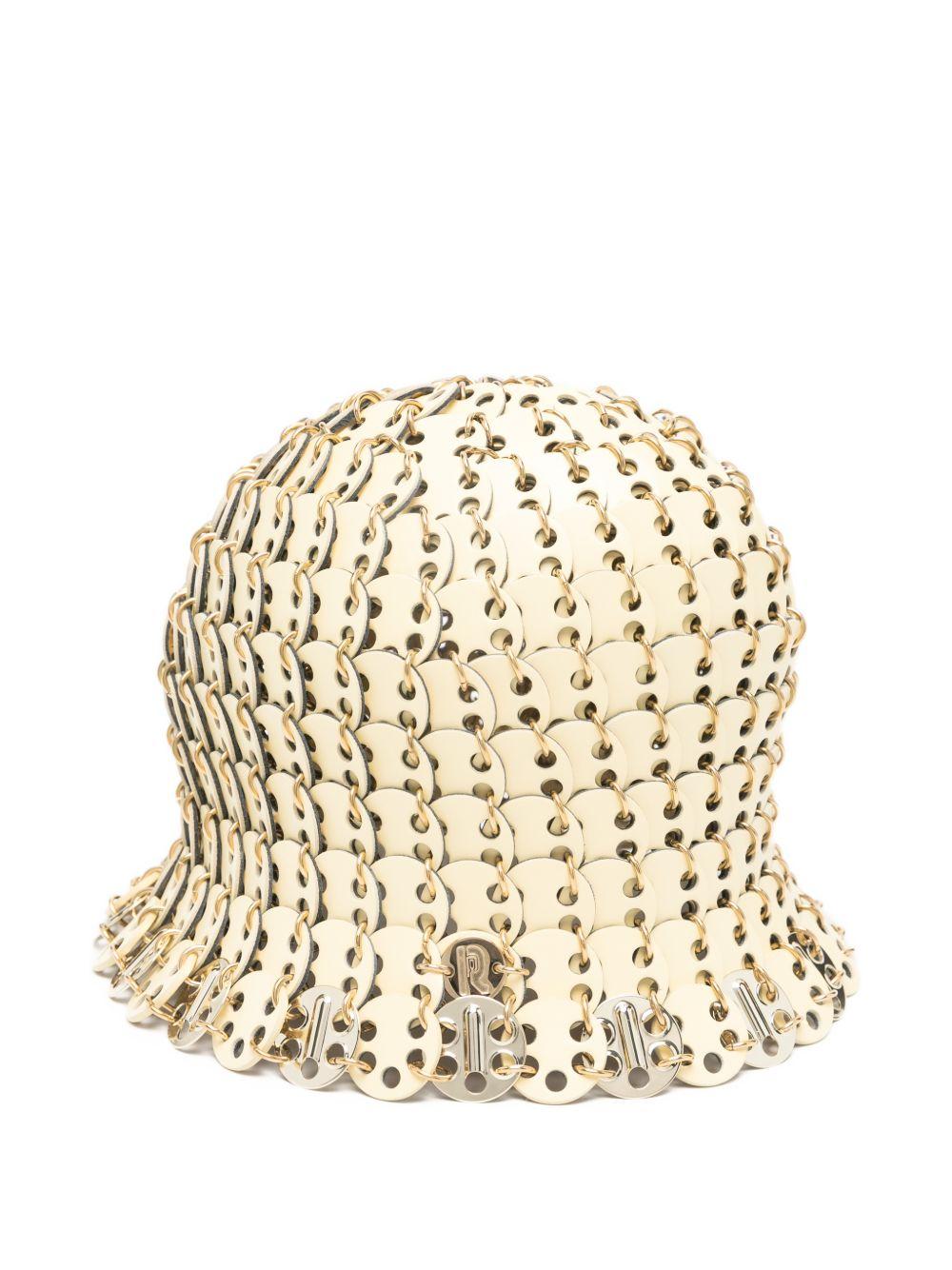 Cappello in maglia metallica autres in oro Rabanne - donna 