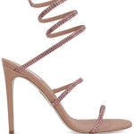 Sandali cleo con cristalli in rosa Rene caovilla - donna 
