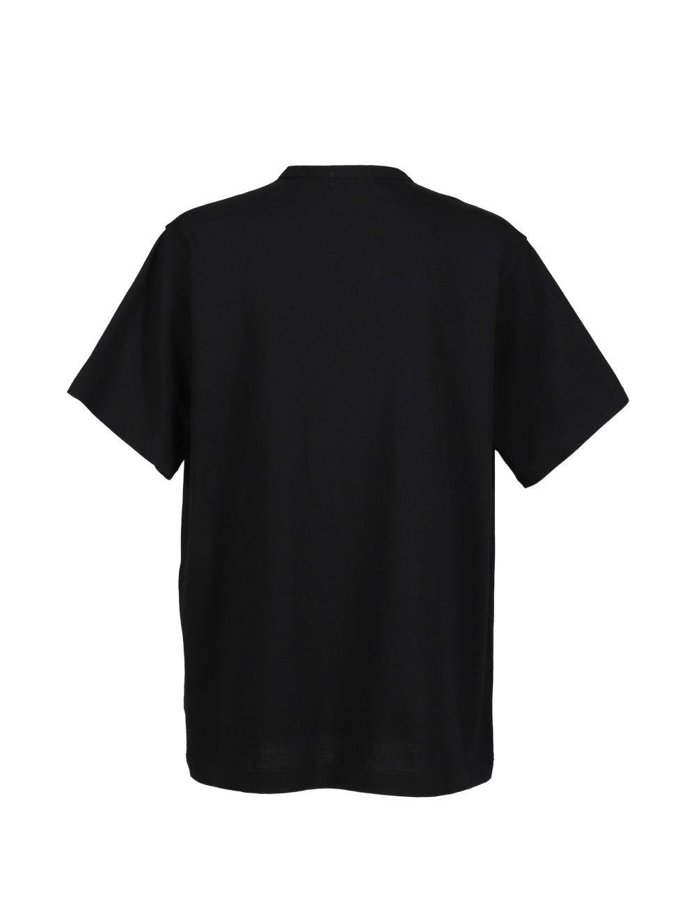 T-shirt a maniche corte in nero Yohji yamamoto - uomo 