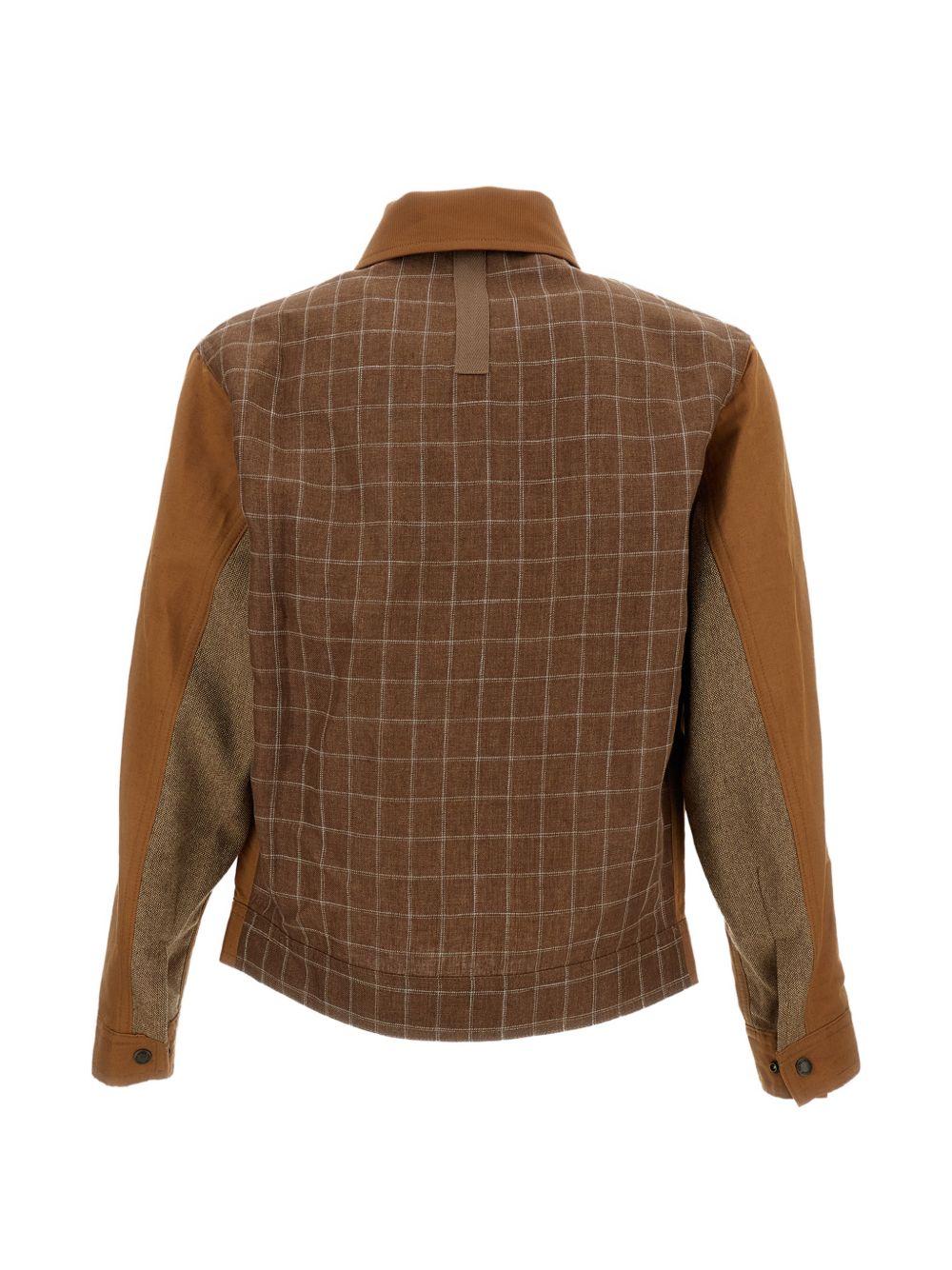 Giacca a quadri in marrone Junya watanabe - uomo 