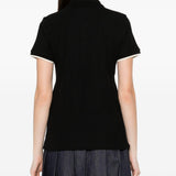 Polo a maniche corte in nero Moncler - donna 